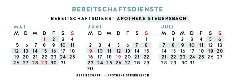 Bereitschaftskalendar Stegersbach